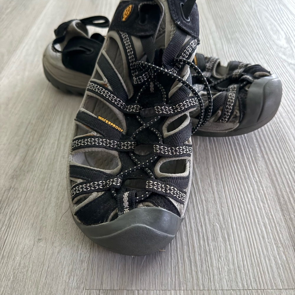 Keen Black and Grey Slip-On Waterproof Sandals